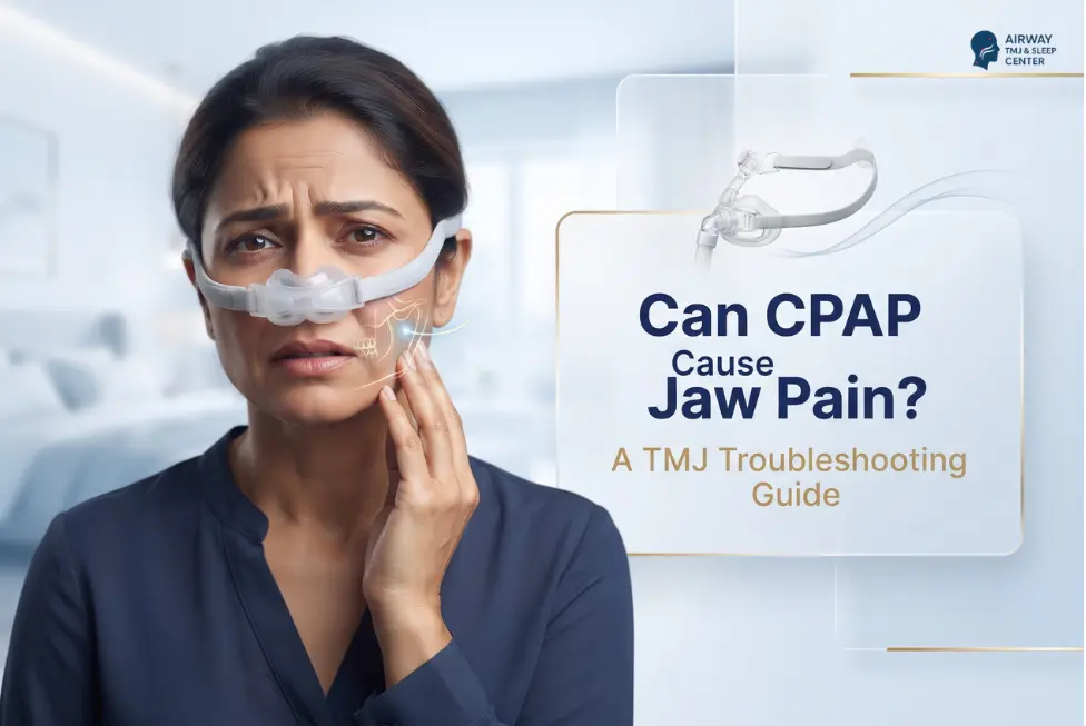 patient wear cpap that cause jaw pain